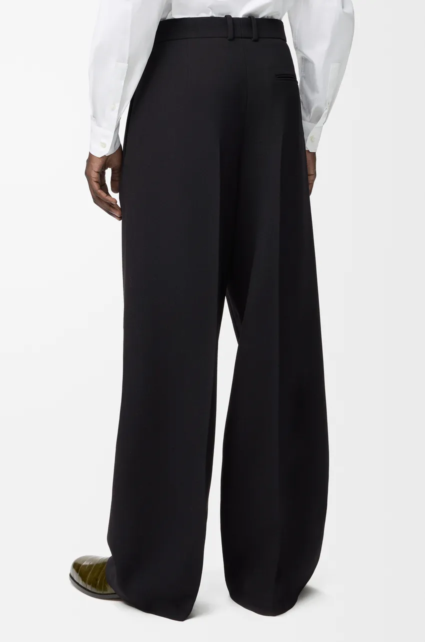 Wide Leg Trousers In Wool