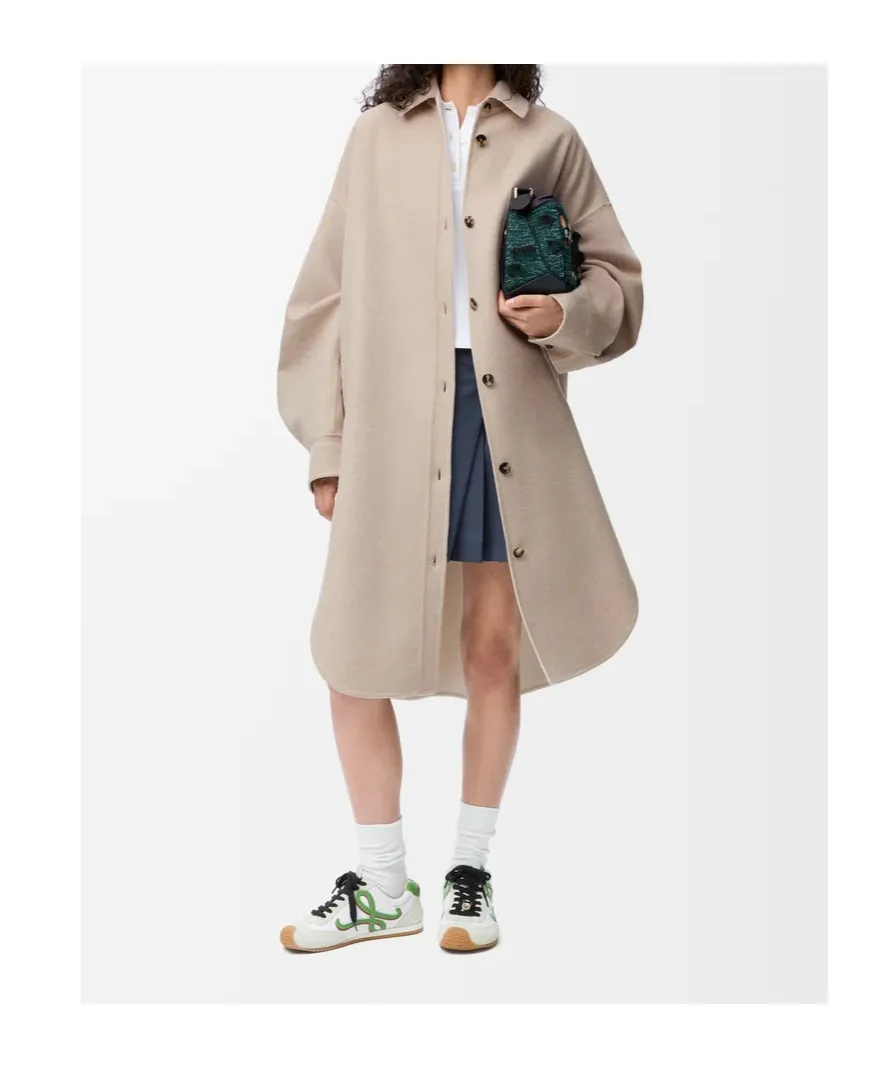 Coat In Wool And Cashmere