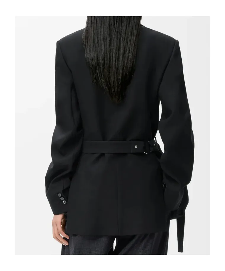 Draped Jacket In Wool