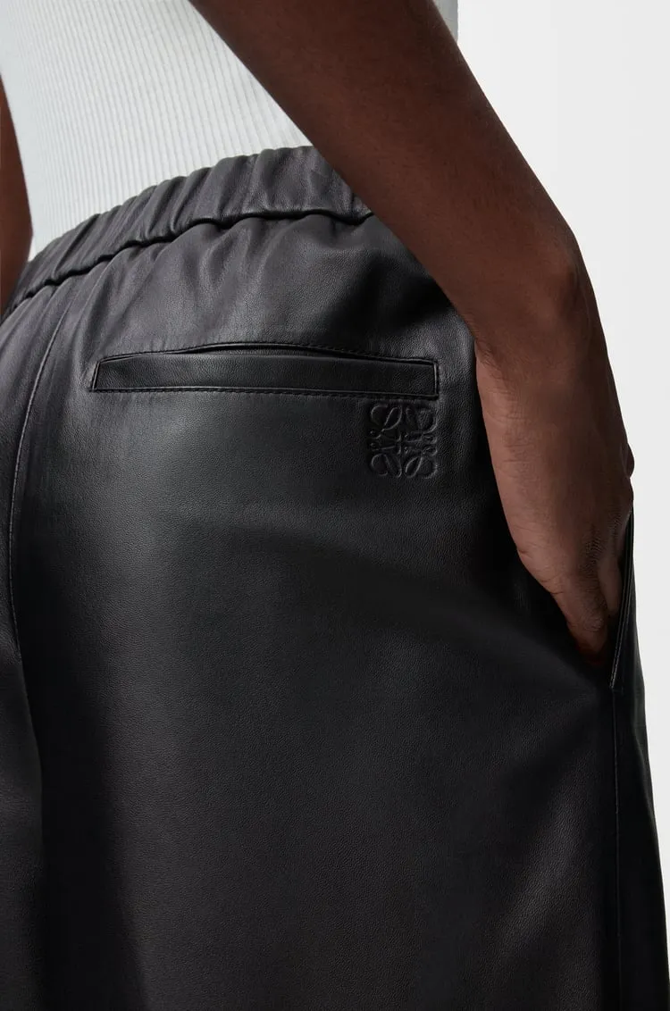Cropped Trousers In Nappa Lambskin