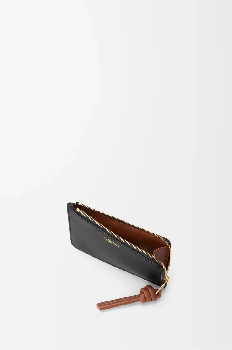 Knot Coin Cardholder In Shiny Nappa Calfskin