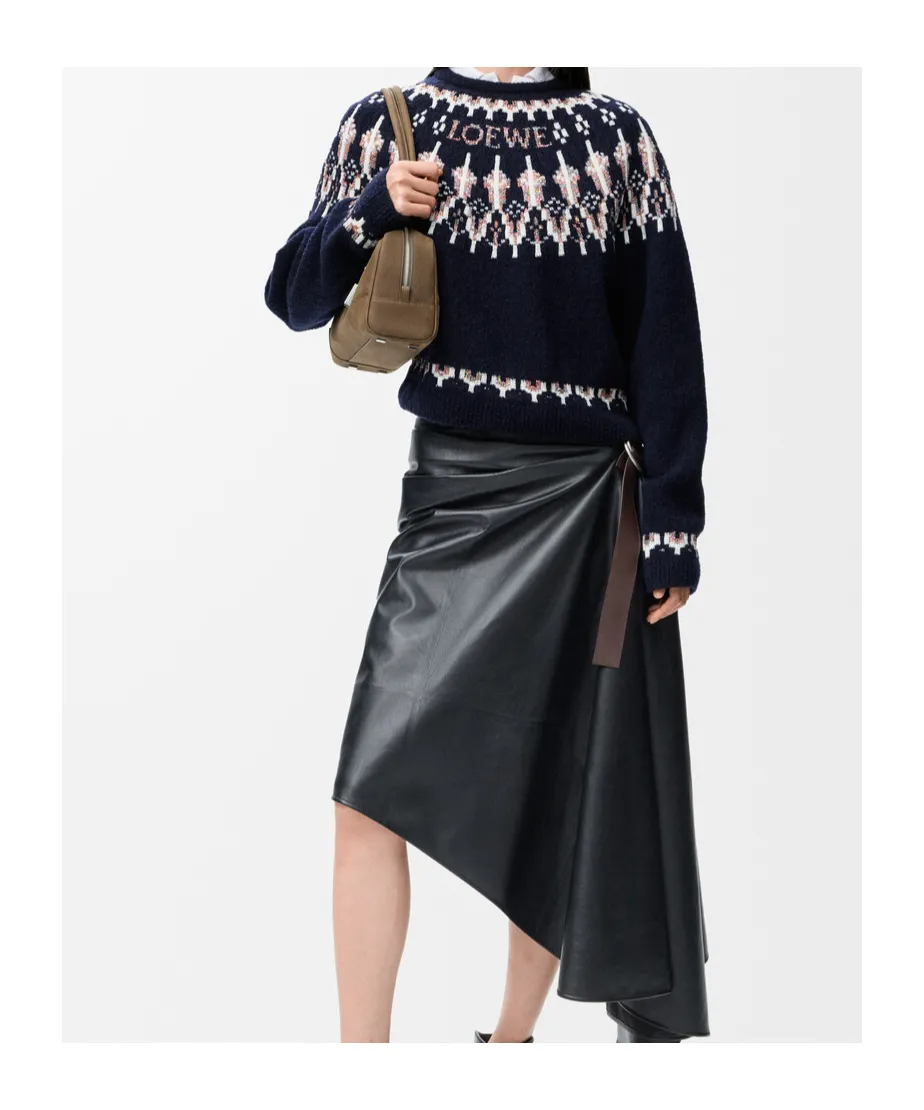 Fair Isle Pattern Crewneck Jumper