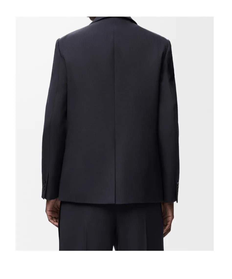 Anagram Embroidered Single-Breasted Jacket