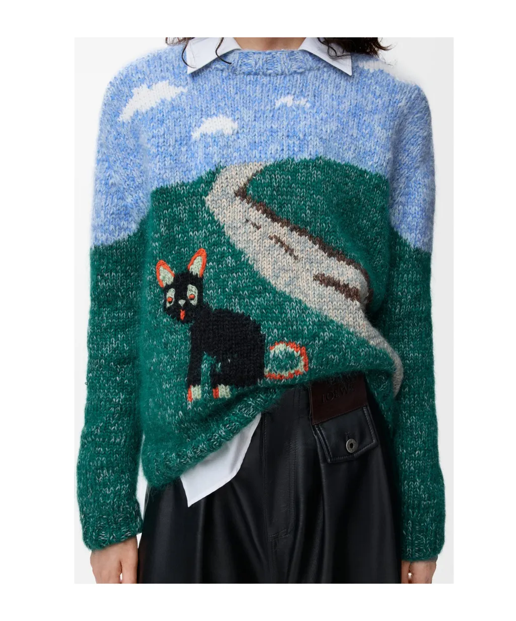 Sweater In Wool And Mohair