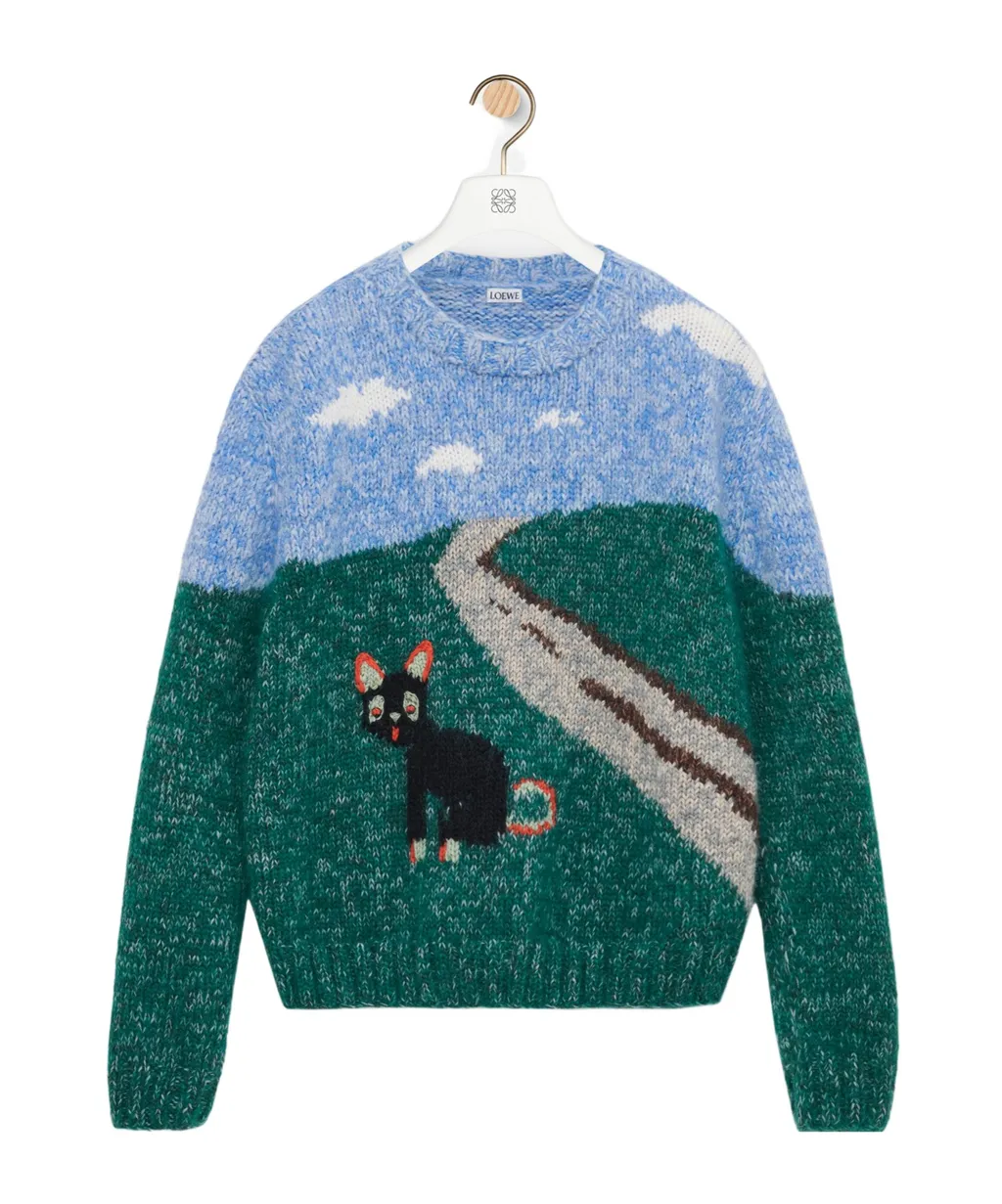 Sweater In Wool And Mohair