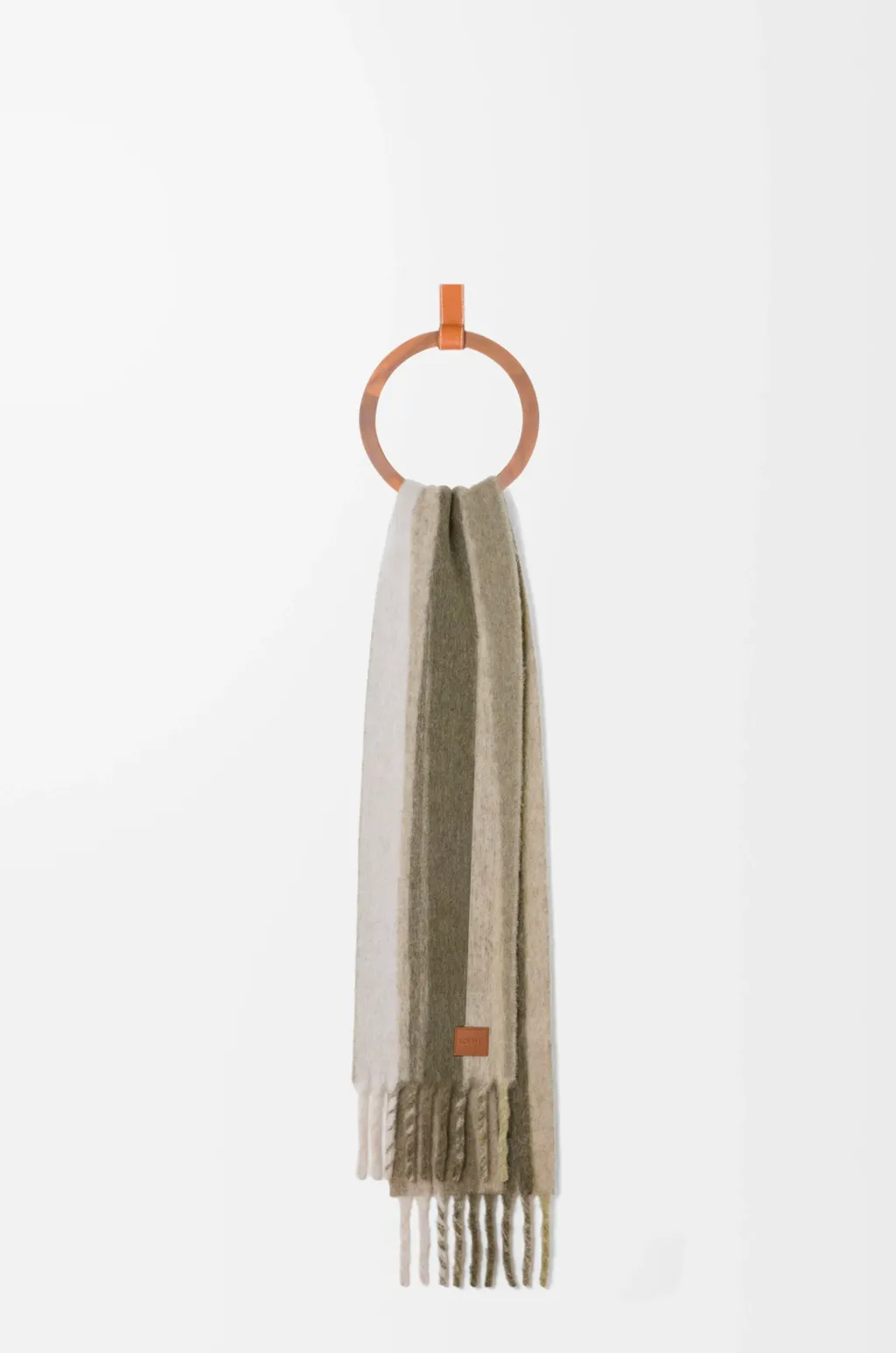 Fringed-Edge Striped Scarf