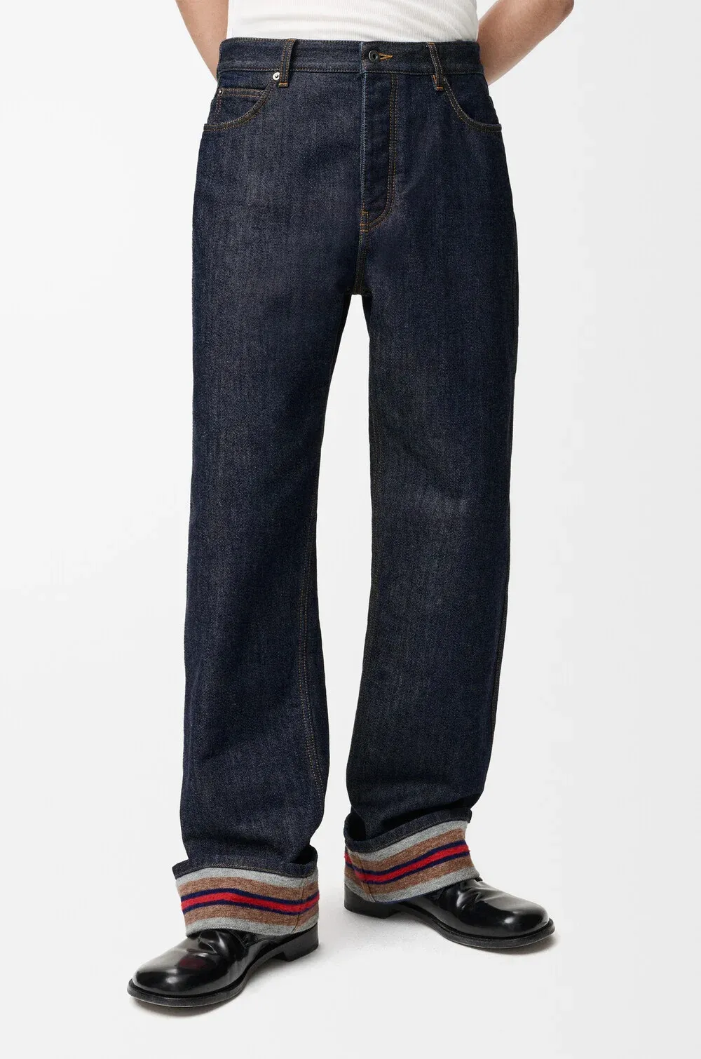 Turn-Up Denim Jeans