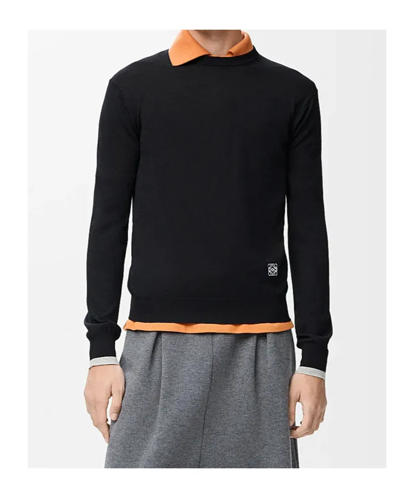 Long-Sleeved Wool Sweater