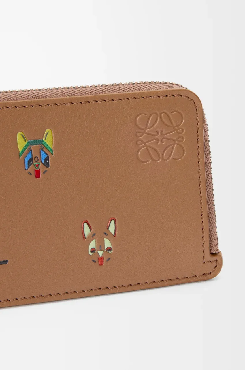 Zipped Animals-Print Wallet