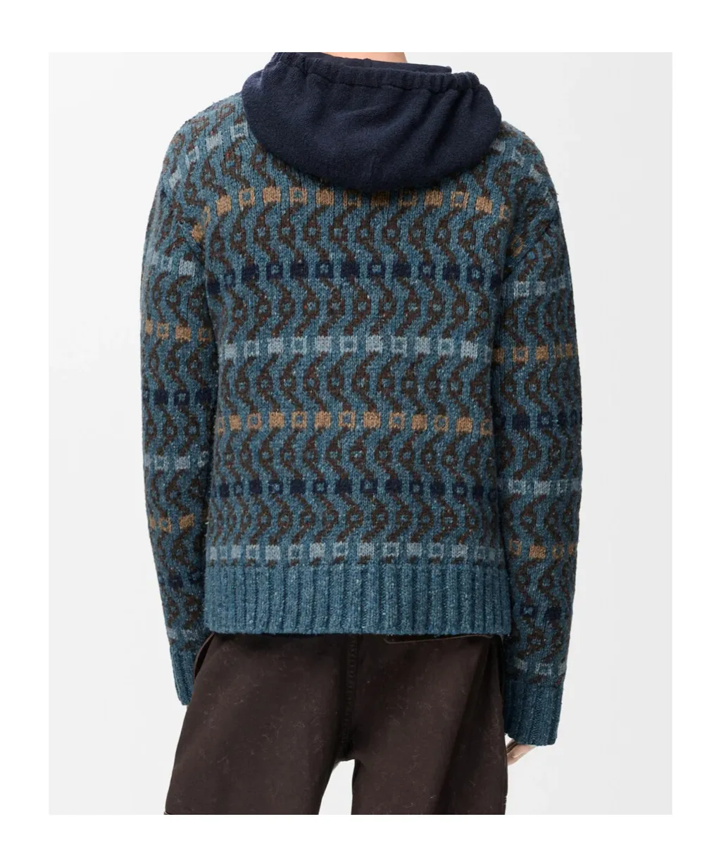 Long-Sleeved Wool Blend Sweater