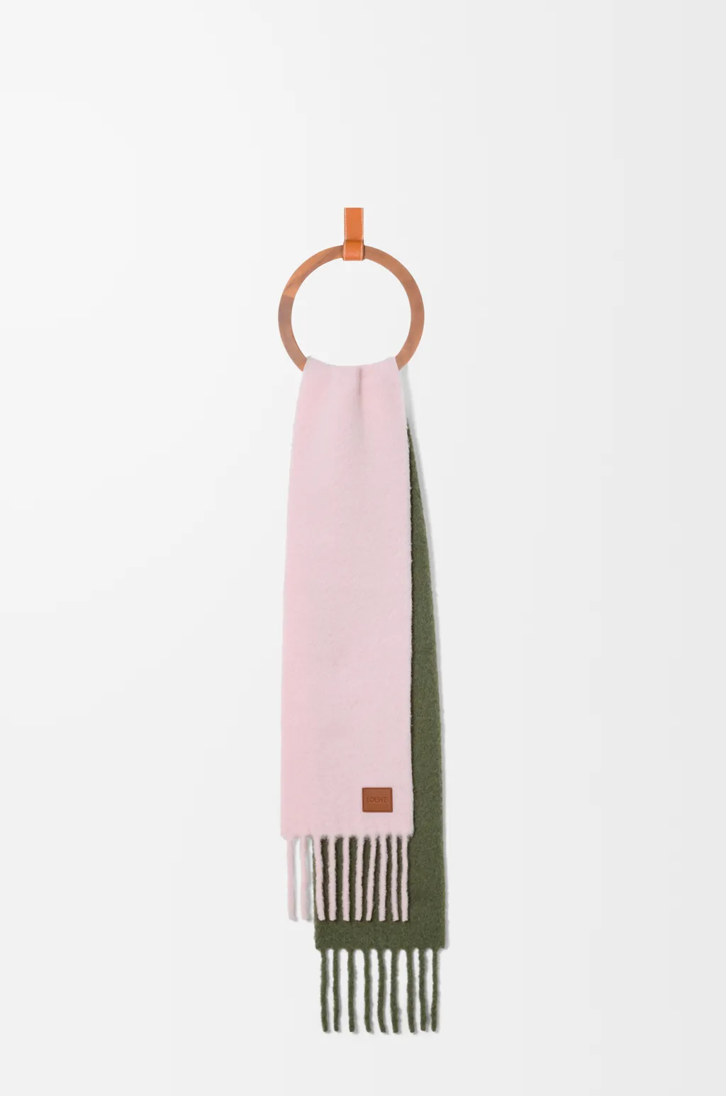 Logo Patch Fringed Scarf