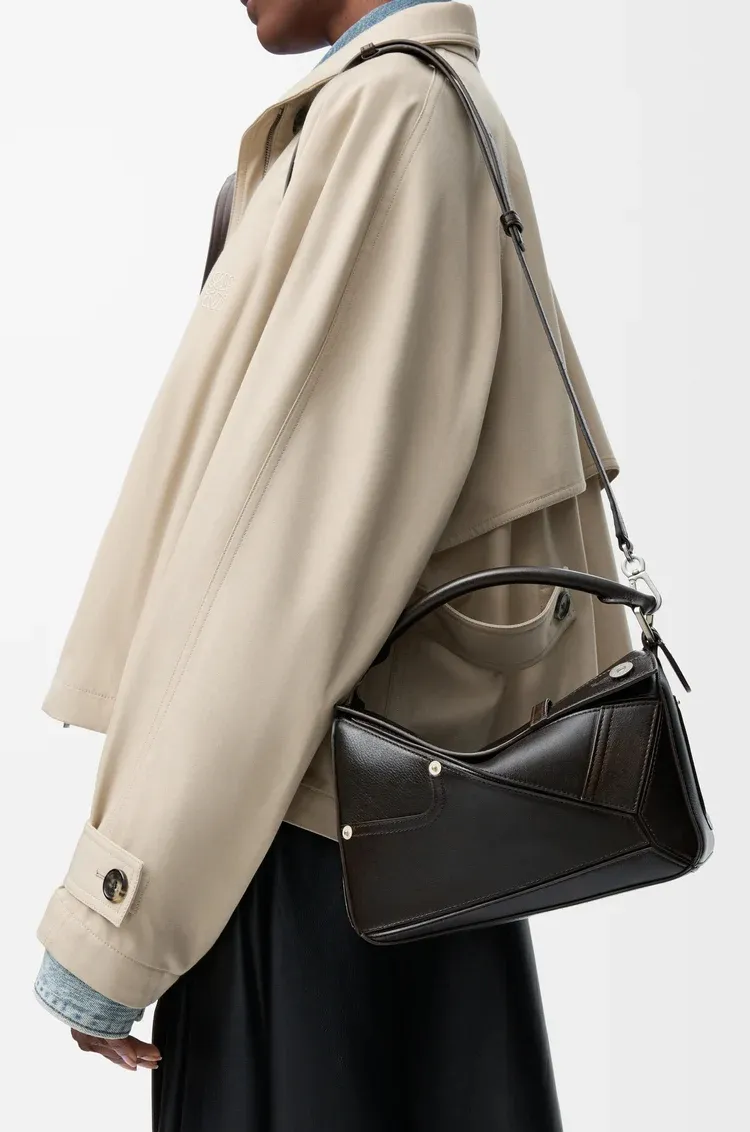 Panta Small Puzzle Bag In Shiny Calfskin