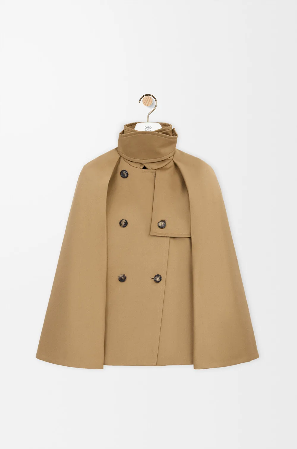 Double-Breasted High-Neck Coat