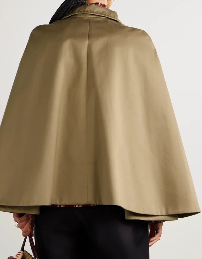 Double-Breasted High-Neck Coat