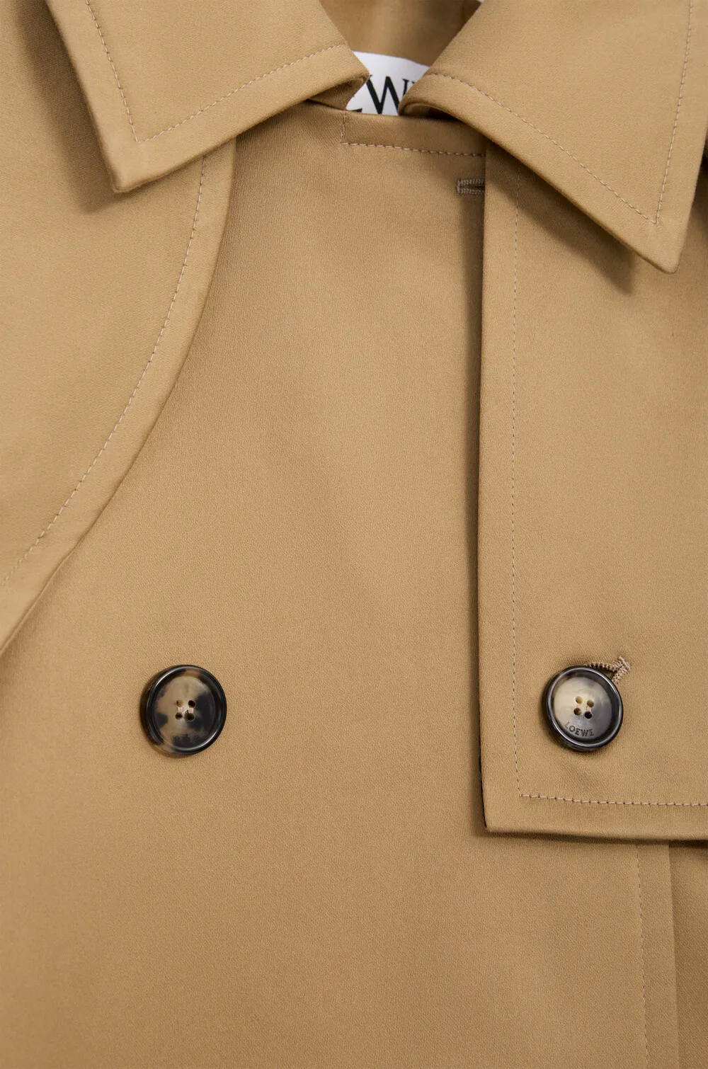 Double-Breasted High-Neck Coat