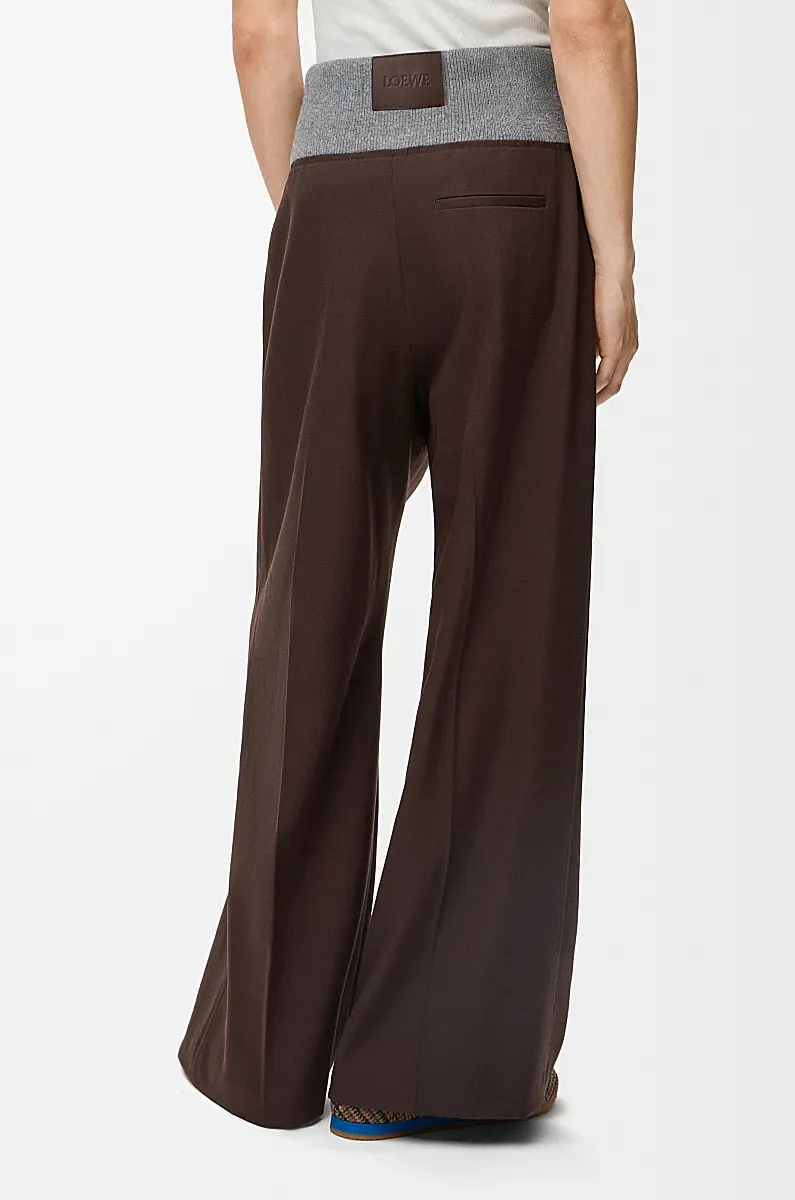 Pleated Elastic-Waist Trousers