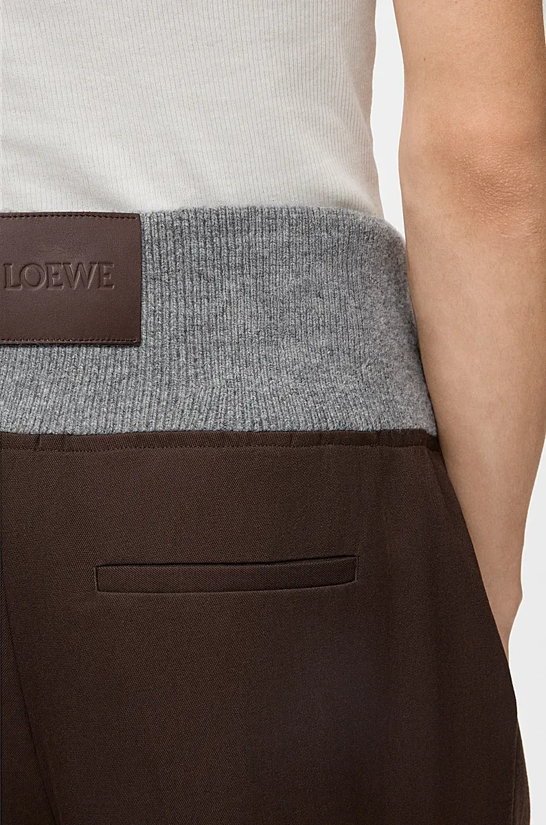 Pleated Elastic-Waist Trousers