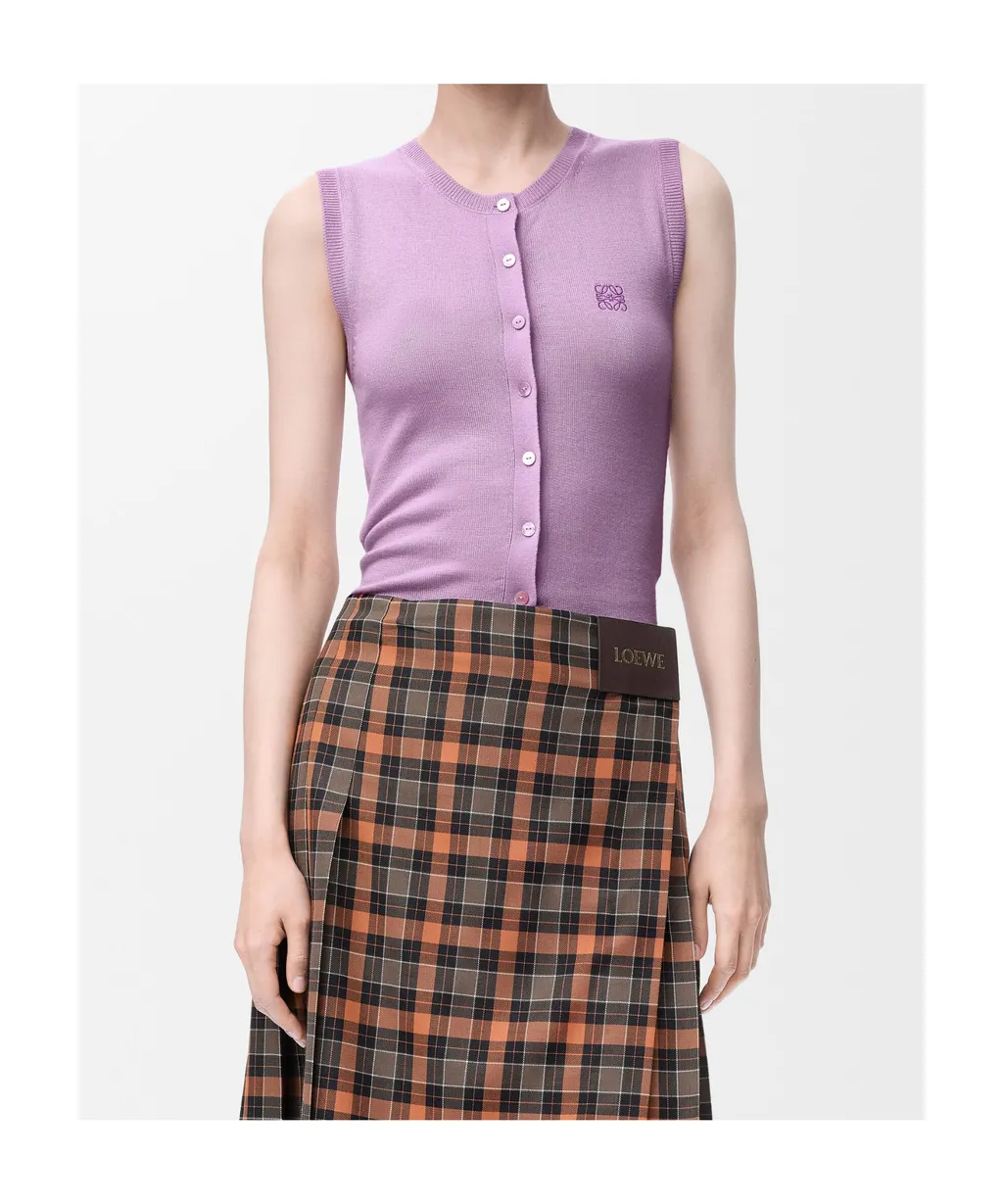 Vest In Cashmere And Silk