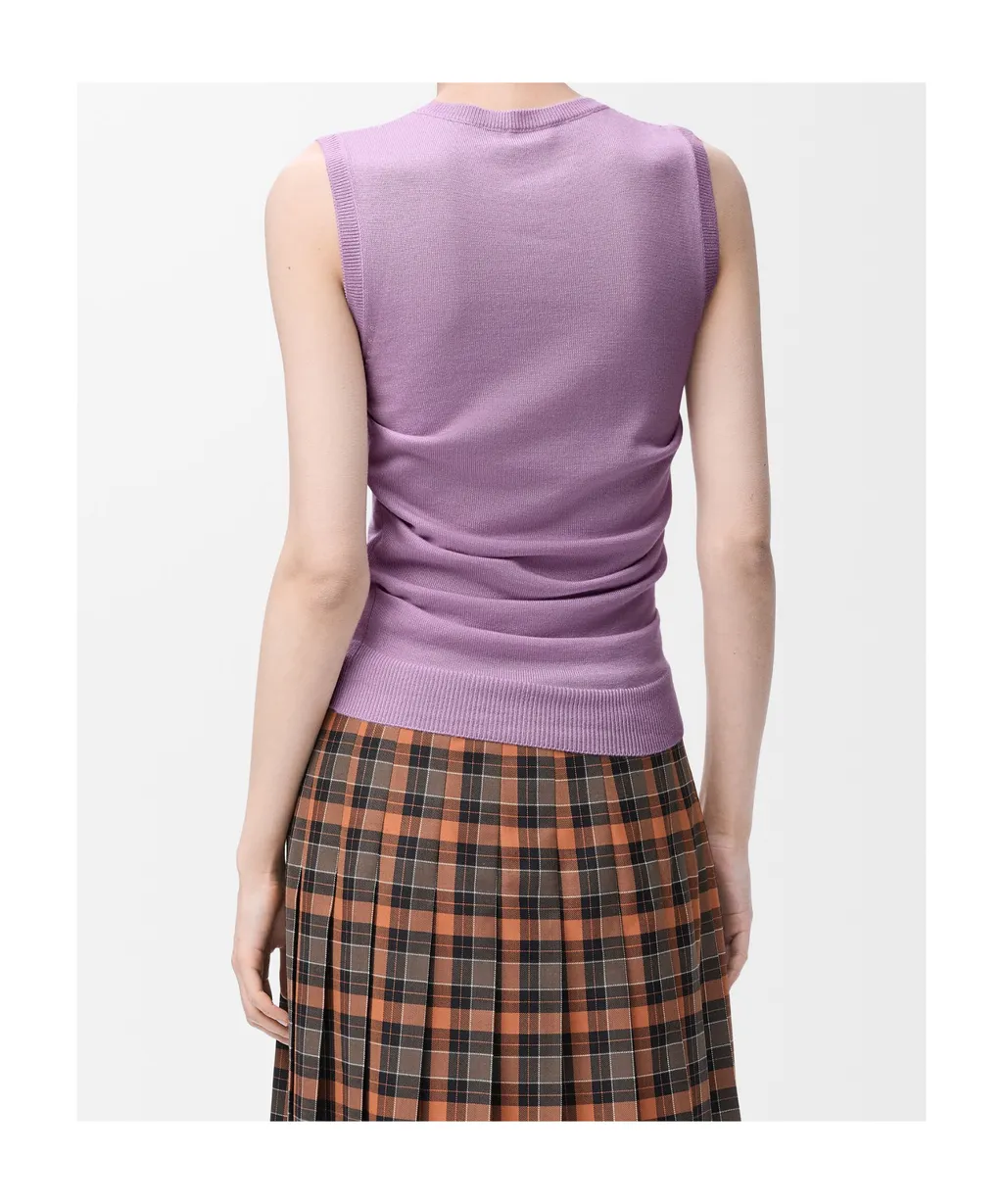 Vest In Cashmere And Silk