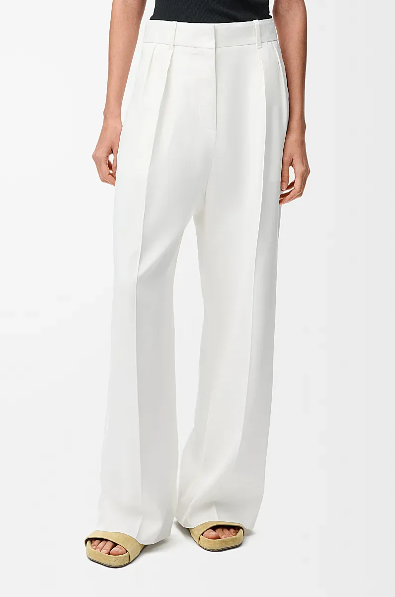 Trousers In Stretch Viscose Blend