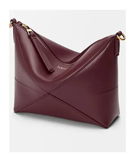 Puzzle Fold Logo Embossed Pouch Bag