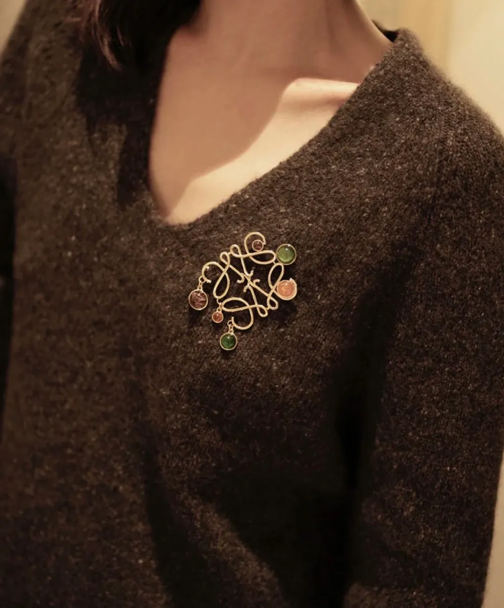 Small Anagram Brooch