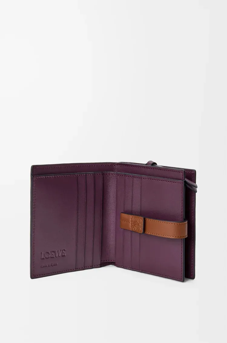 Compact Zip Wallet In Soft Grained Calfskin