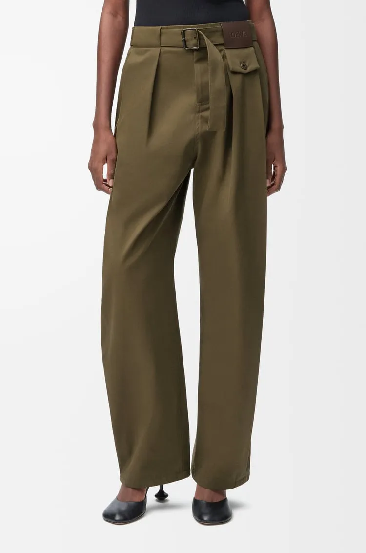 Belted Pleated Trousers