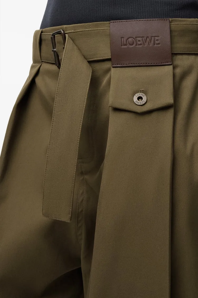 Belted Pleated Trousers