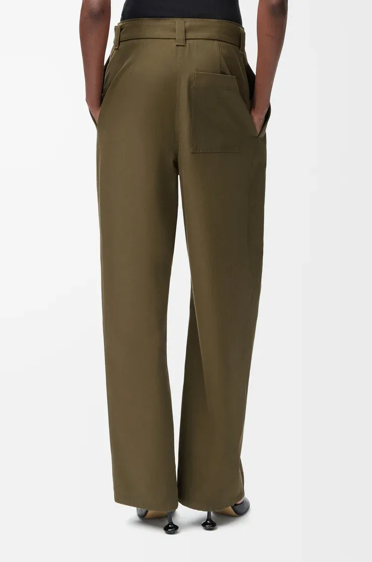 Belted Pleated Trousers