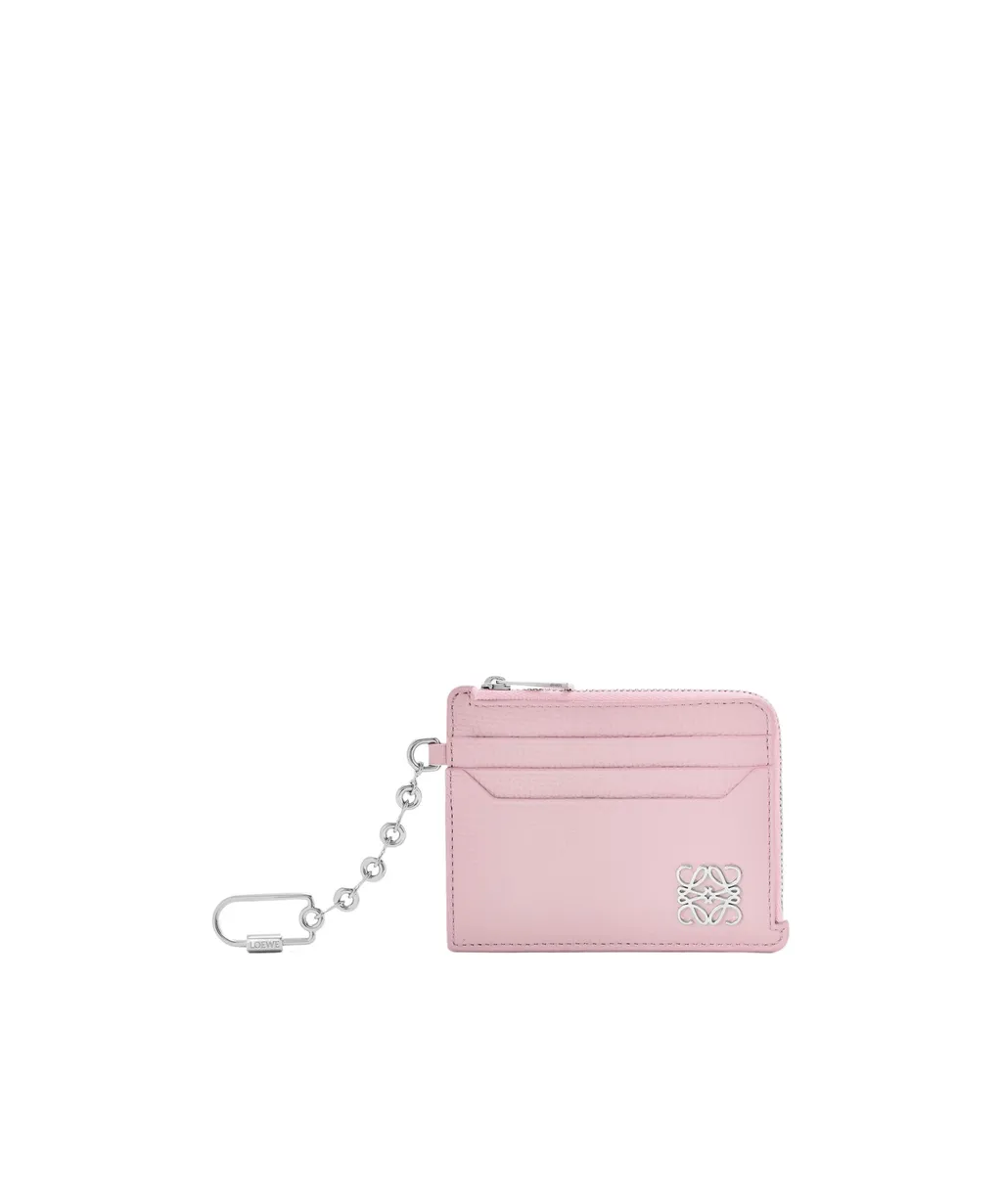 Anagram Square Coin Cardholder In Pebble Grained Calfskin