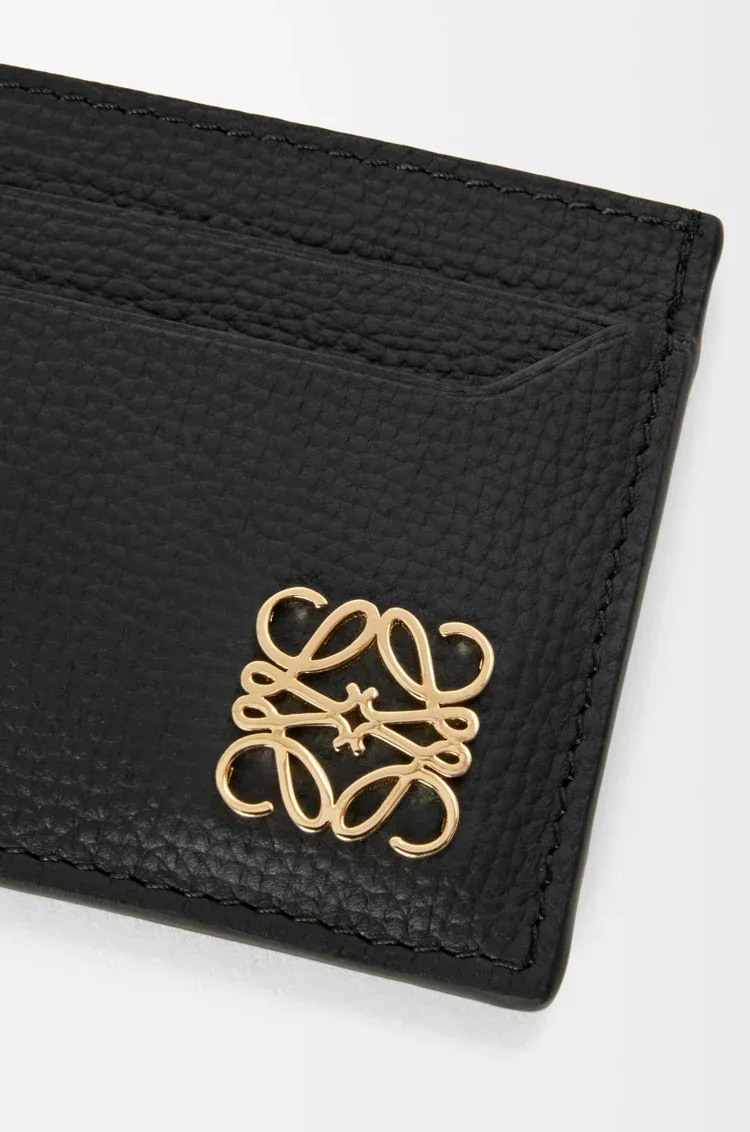 Anagram Plain Cardholder In Pebble Grained Calfskin