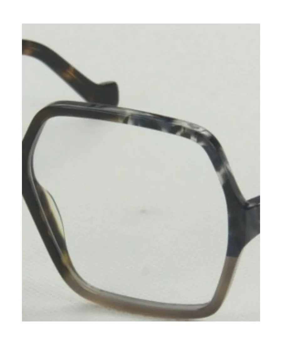 Tortoiseshell Pattern Hexagon-Frame Glasses