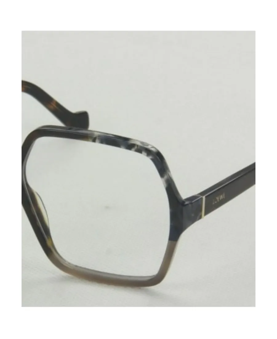 Tortoiseshell Pattern Hexagon-Frame Glasses