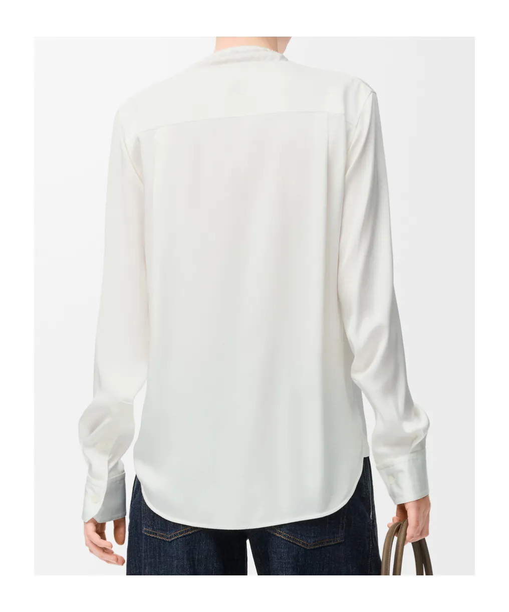 Drawstring Satin Blouse