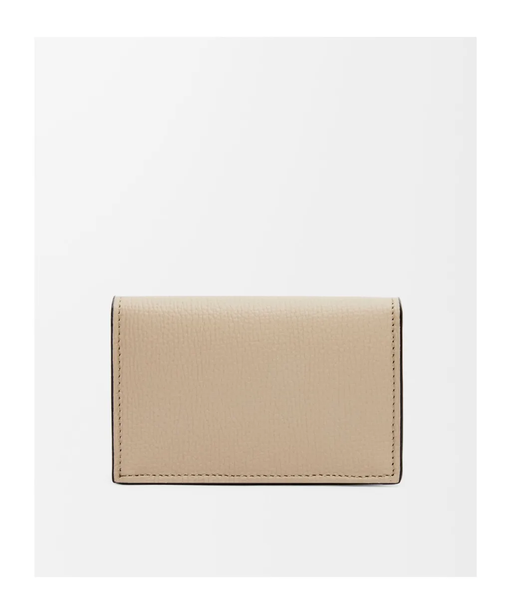 Anagram Business Cardholder In Pebble Grained Calfskin