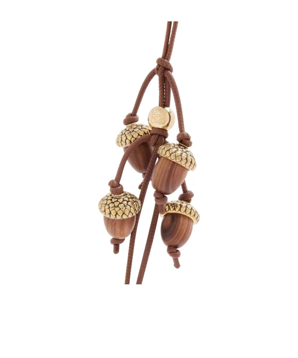 Acorn Leather Charm