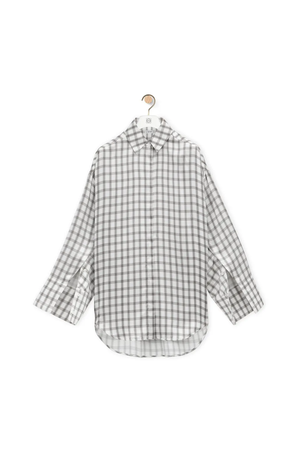 Checked Satin Shirt