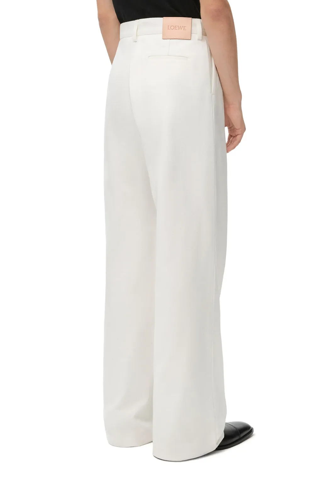 Logo Patch Pleated Trousers