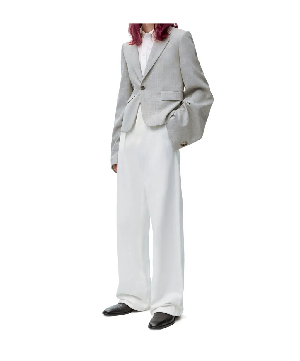 Logo Patch Pleated Trousers
