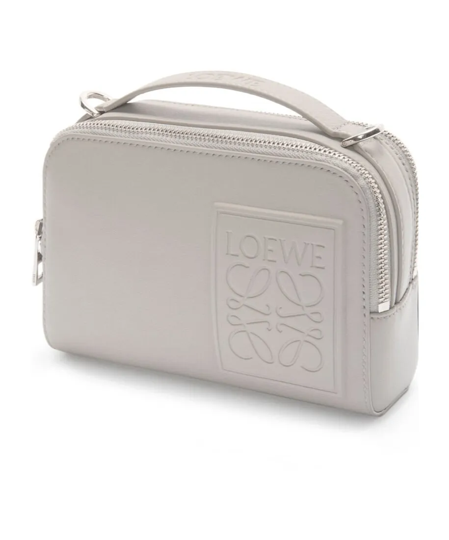 Logo Embossed Mini Camera Crossbody Bag