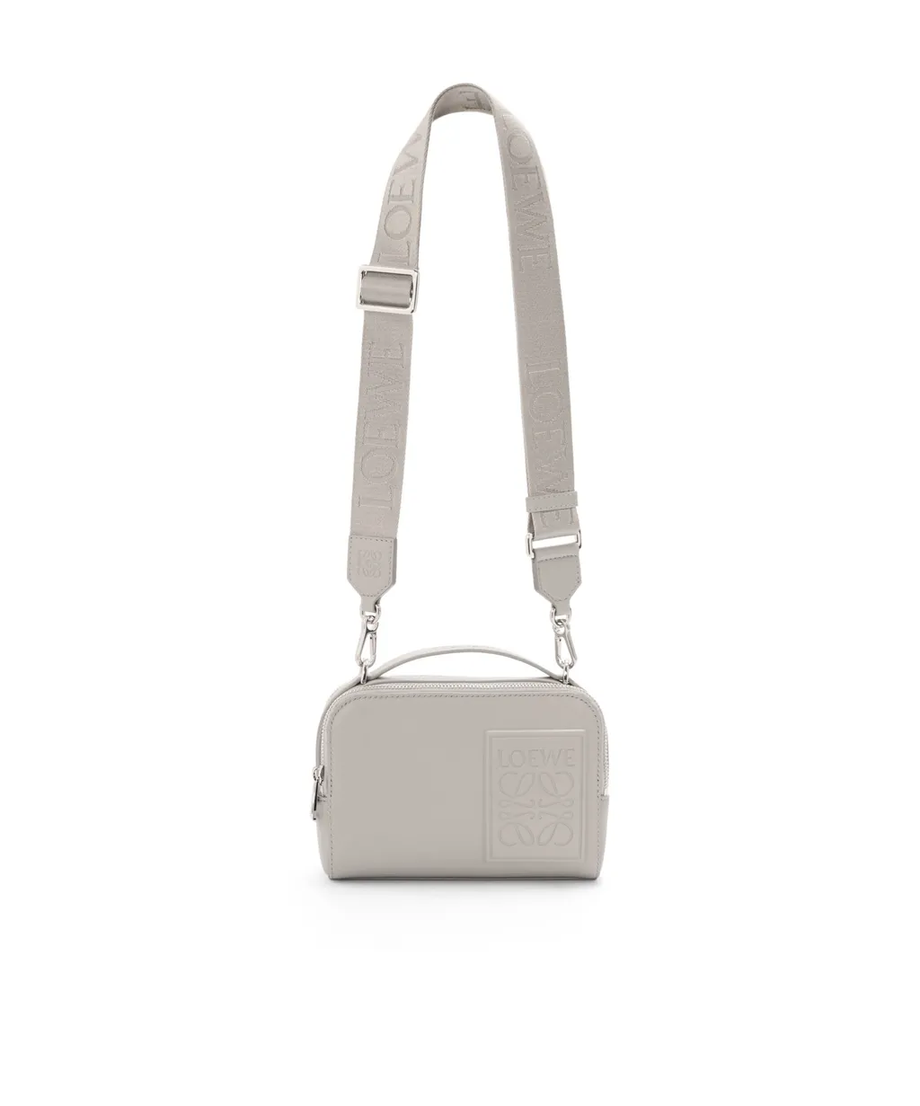 Logo Embossed Mini Camera Crossbody Bag