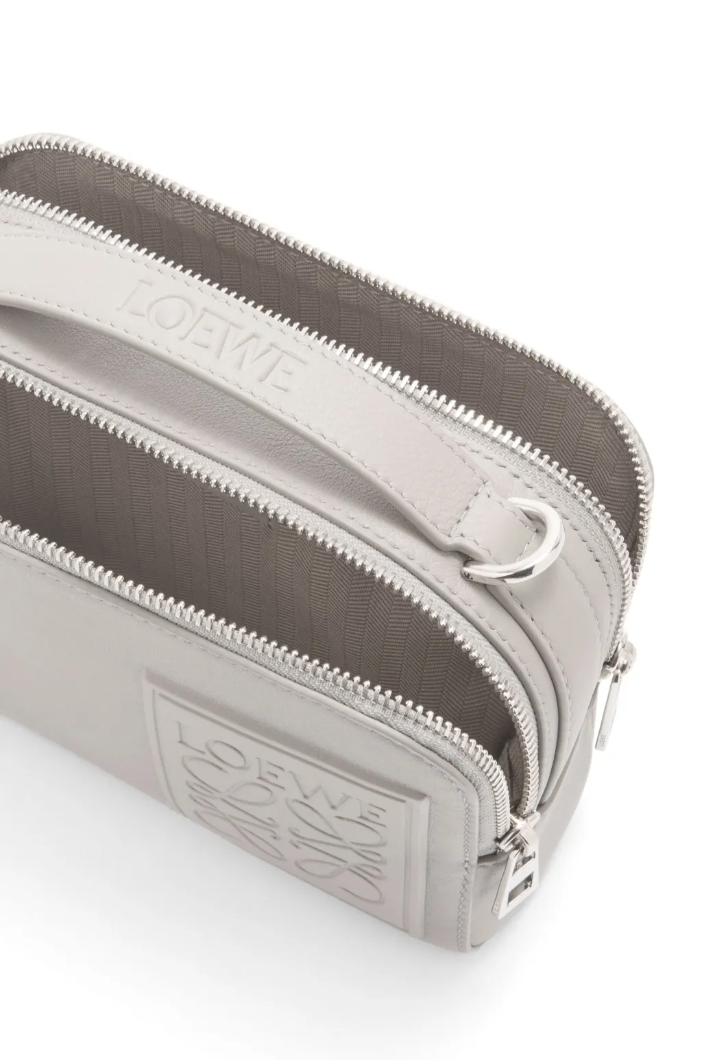 Logo Embossed Mini Camera Crossbody Bag