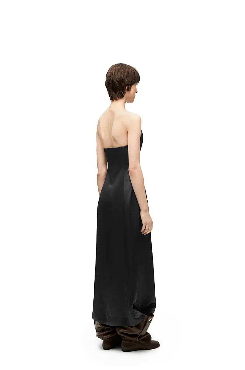 Bustier Dress In Technical Satin