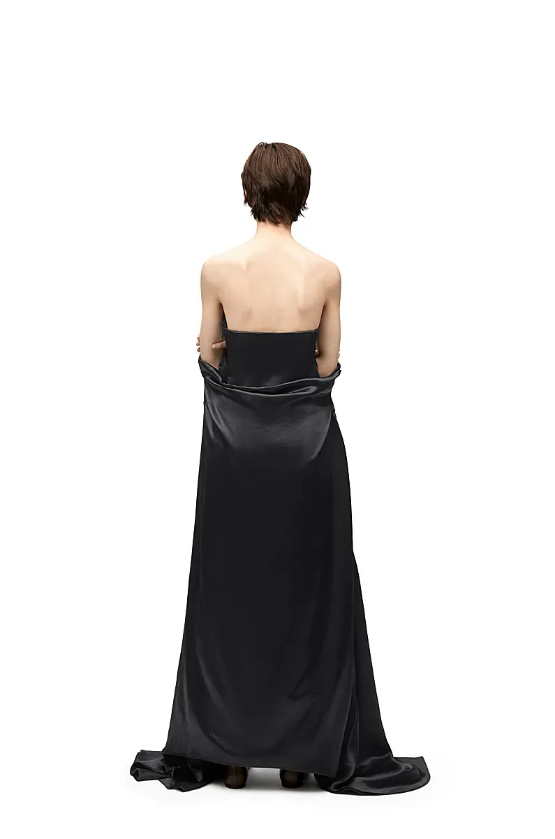 Bustier Dress In Technical Satin