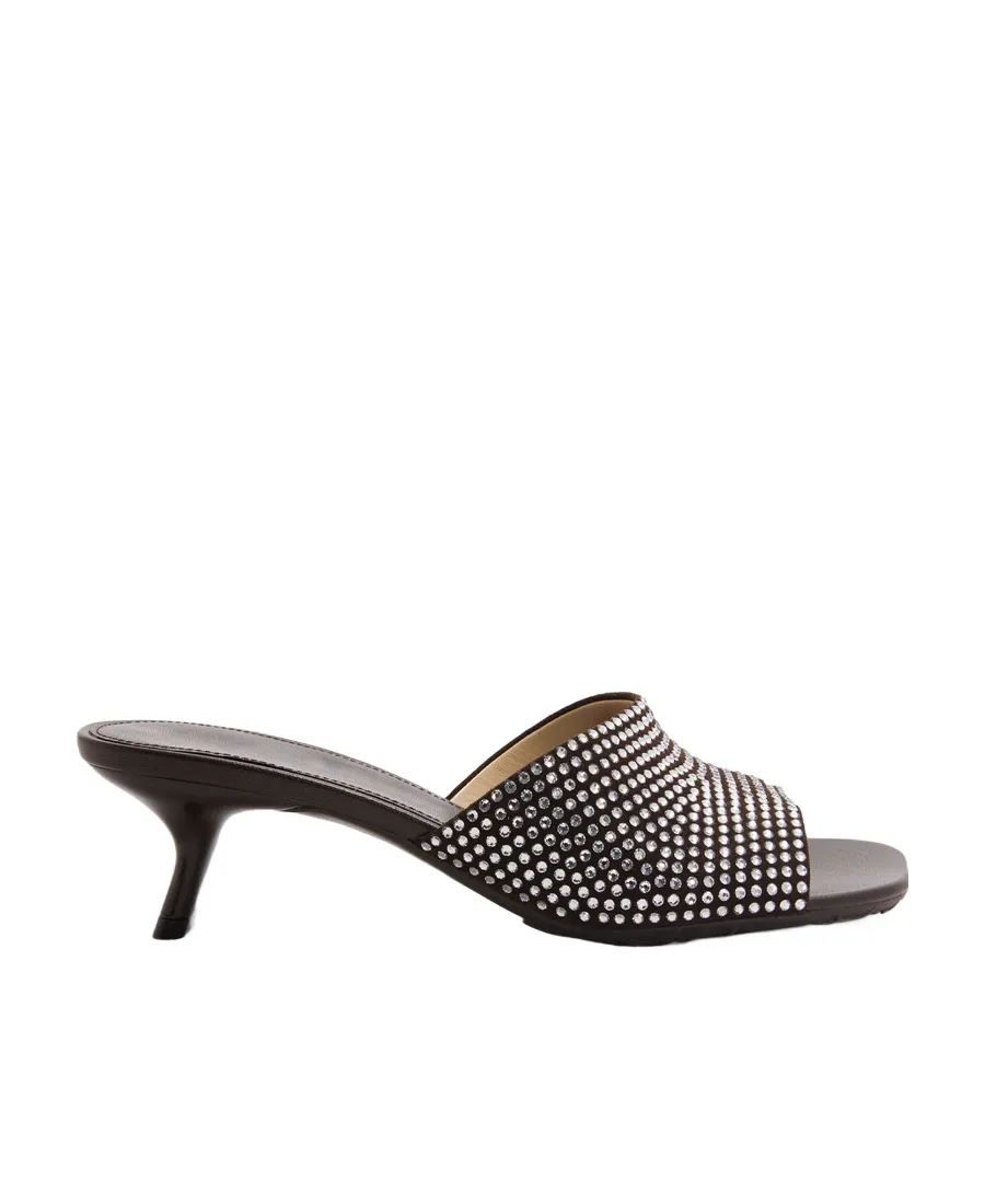 Petal Embellished Slip-On Mules