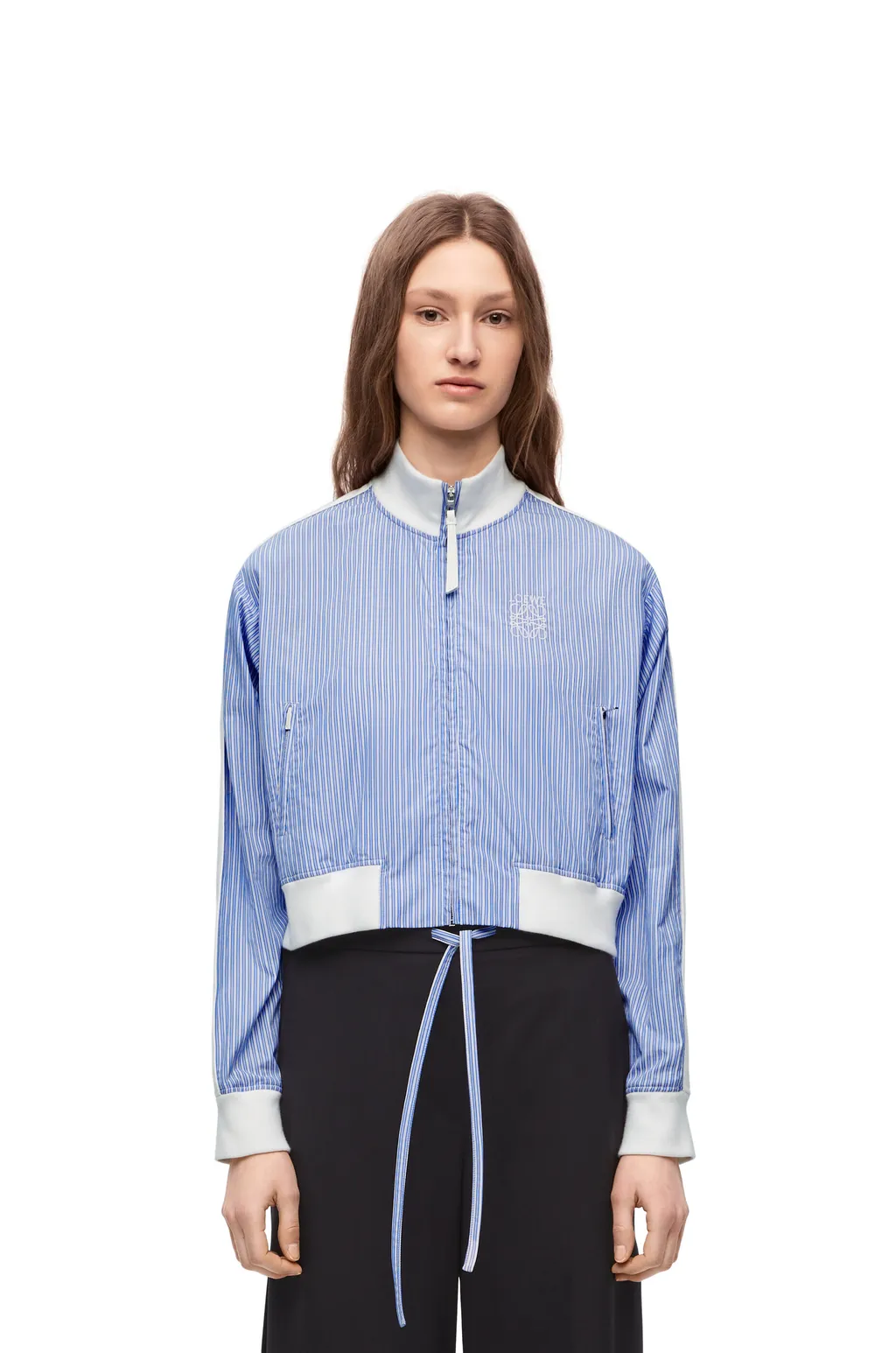 Tracksuit Jacket In Striped Cotton