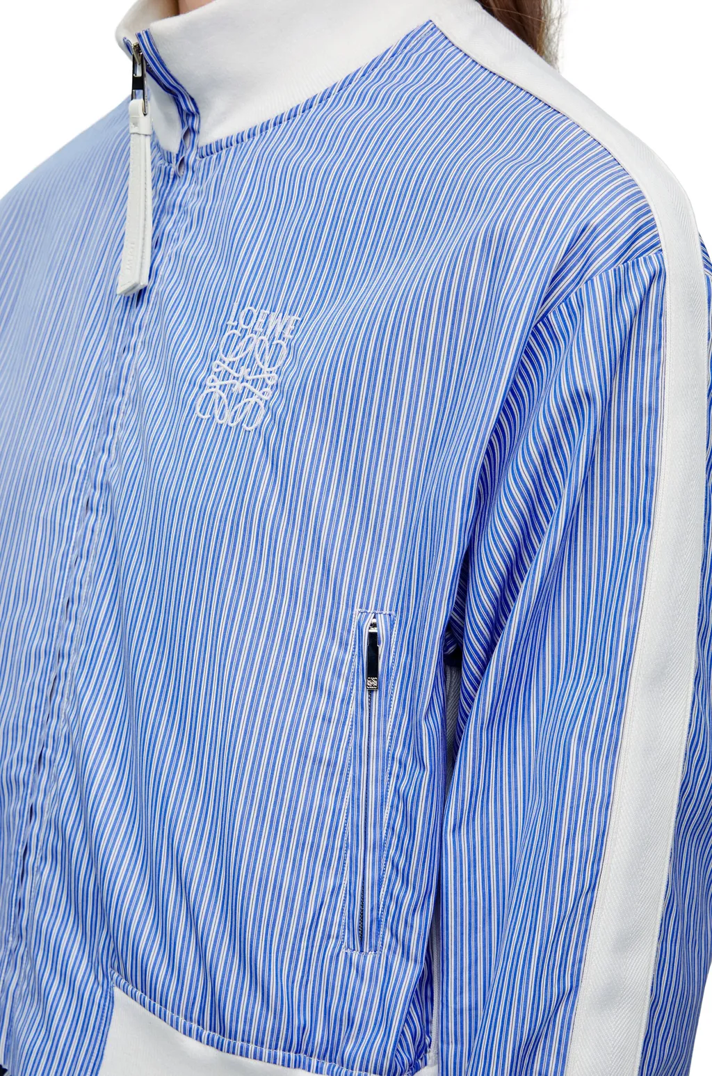 Tracksuit Jacket In Striped Cotton