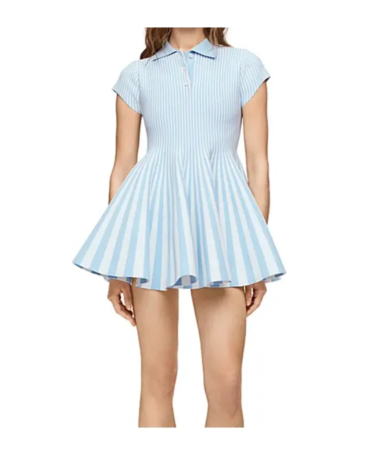 Striped Mini Polo Dress