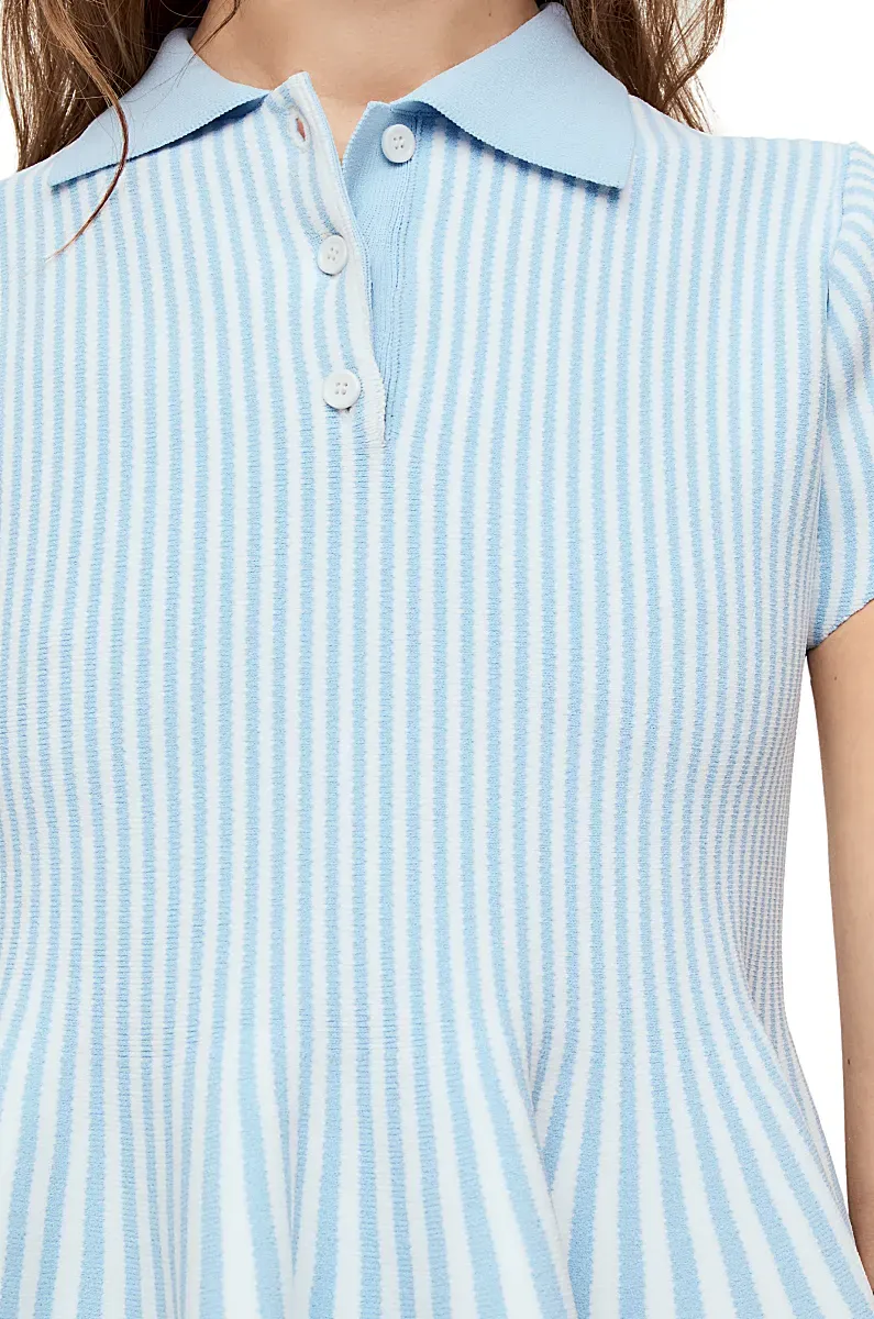 Striped Mini Polo Dress
